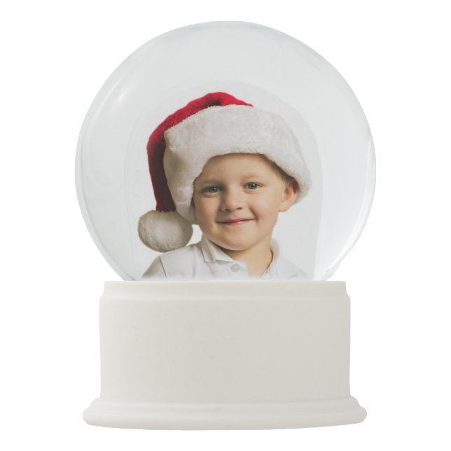 Boule À Neige Personnaliser votre photo White Snowglobe 2 (Devant)