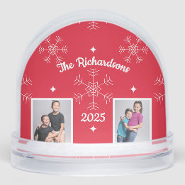 Boule à neige pour photo de famille de Noël