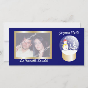 Boule a neige Snow globe cartes photo Holiday Card