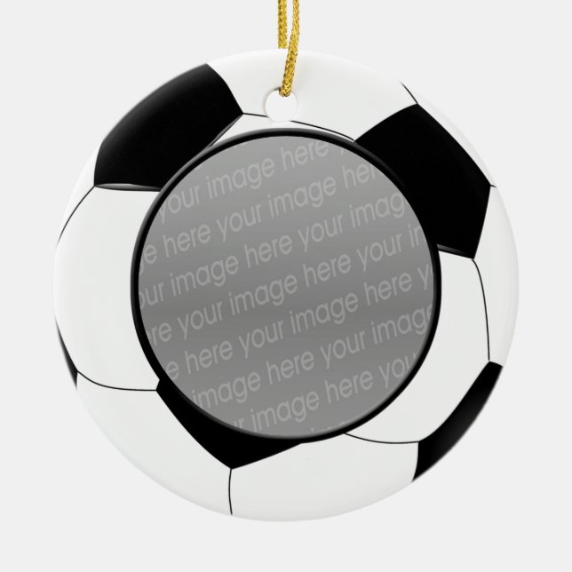 Boule de football ornement photo (Devant)