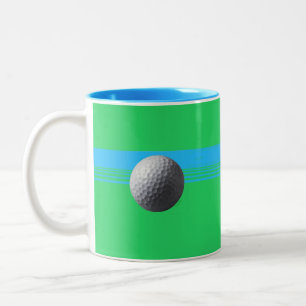 Boule de golf bleu tasse à deux tons
