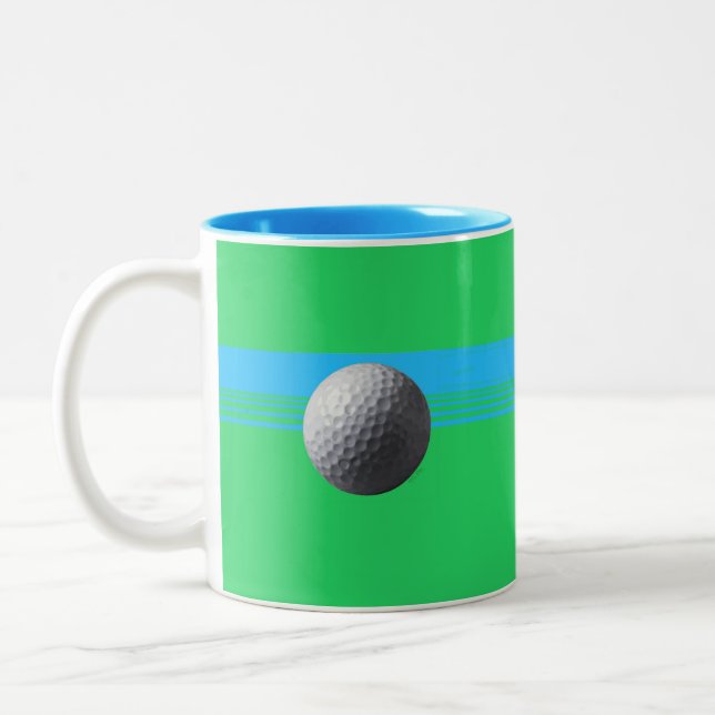 Boule de golf bleu tasse à deux tons (Gauche)