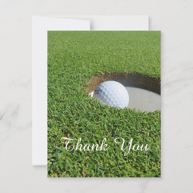 Boule de golf dans le Carte de remerciements de tr (Devant)