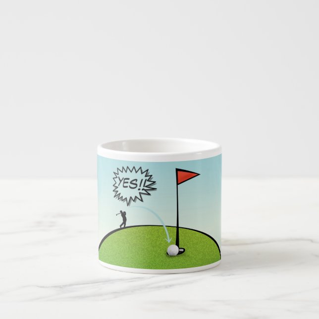 BOULE DE GOLF DRÔLE, TASSE DE CAFÉ DE CAFÉ EXPRESS (Devant)