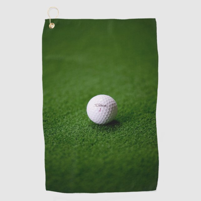 Boule de golf en surface verte Serviettes de golf (Devant)