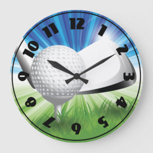 Boule de golf et horloge de pièce en t