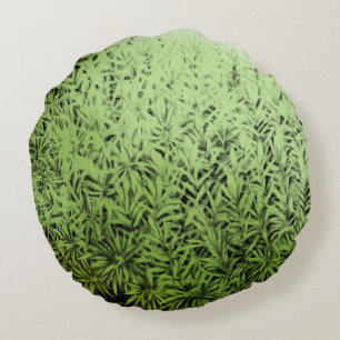 Boule de mousse dessinant le coussin rond vert