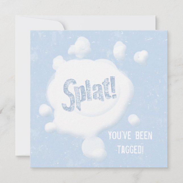 Boule De Neige Splat ! Invitation du parti (Devant)