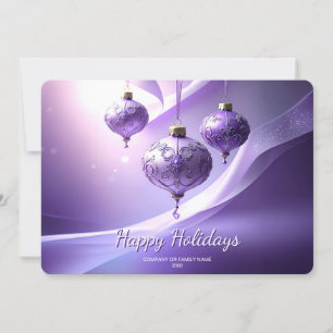 Boule de Noël décorative violette Carte de vacance