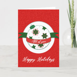 Boule de Noël Joyeuses Fêtes à tous Carte de vœux