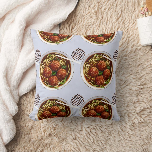Boule de viande Coussin de nouilles (Couverture)