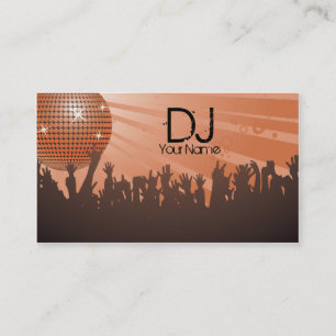 Boule Disco - DJ Carte de visite marron
