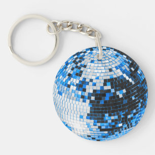 Boule disco rétro scintillement paillettes bleu an