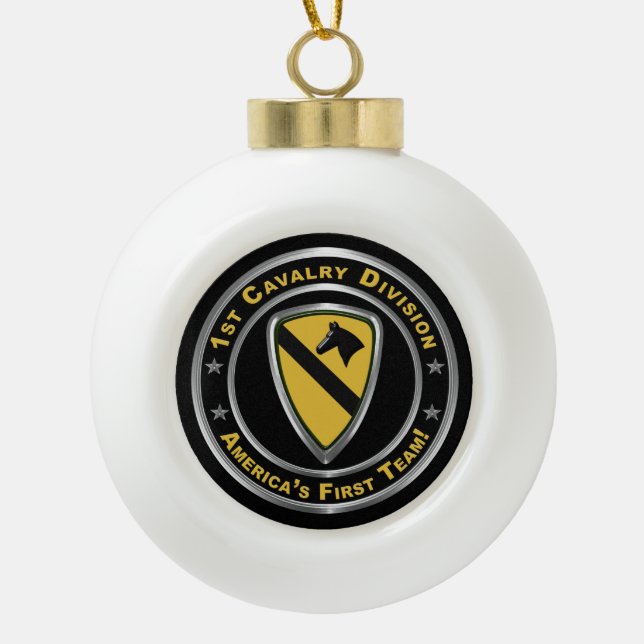 Boule En Céramique 1ère division de cavalerie Noël (Devant)