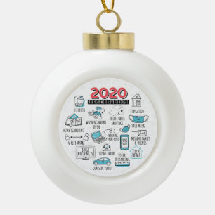 Boule En Céramique 2020 Activités de quarantaine Cadeau commémoratif