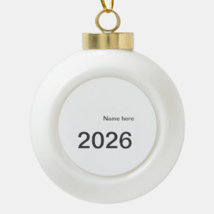 Boule En Céramique 2026 2027 2028 nom titre ici année lettre gras