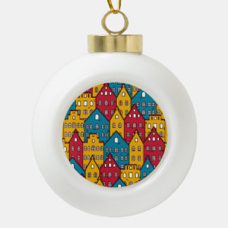 Boule En Céramique Abstrait urbain : motif urbain vintage