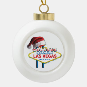 Boule En Céramique Accueil de Noël au signe de Las Vegas