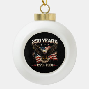 Boule En Céramique Aigle patriotique des États-Unis 250e anniversaire
