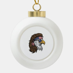 Boule En Céramique Aigle patriotique Mulle Coupe vintage gravure vect