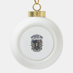Boule En Céramique Aigle Tactique Patriotique Crâne Inspiré Militaire