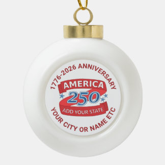 Boule En Céramique America 250 Ajouter un État Personnaliser le 250e