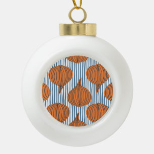 Boule En Céramique Ampoules d'oignon dessinées à la main, papier pein