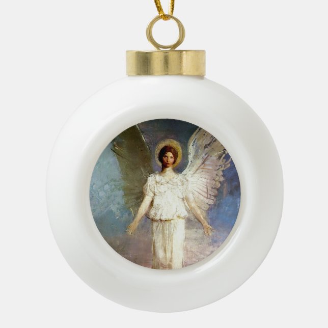 Boule En Céramique “Angel at Noon” by Abbott Thayer (Devant)