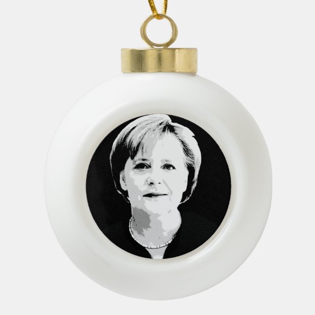 Boule En Céramique Angela Merkel (Devant)