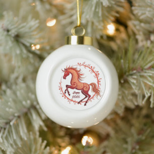 Boule En Céramique Année du cheval 2026