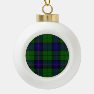 Boule En Céramique Armstrong tartan bleu et vert plaid
