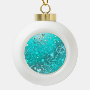 Boule En Céramique Arrière - plan à huile Turquoise de la menthe