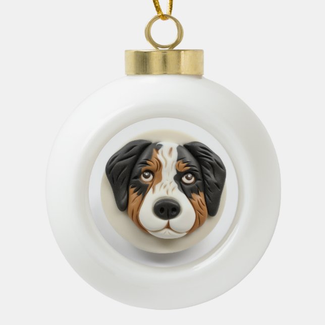 Boule En Céramique Australian Shepherd Dog 3D inspiré (Devant)