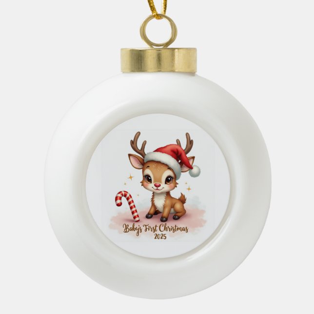 Boule En Céramique Baby’s First Christmas 2025 – Ceramic Ornament (Devant)