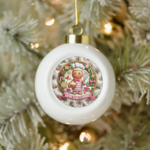 Boule En Céramique Baking Spiritueux Bright Gingerbread Homme Noël