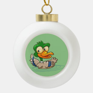 Boule En Céramique Bal de Noël en céramique de canard
