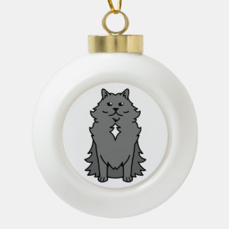 Boule En Céramique Bande dessinée de chat de Nebelung