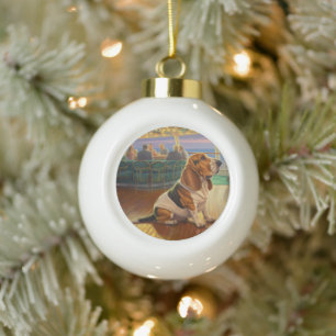 Boule En Céramique Basset Hound Christmas Cruise : Pawsome Holiday