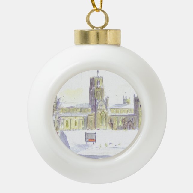 Boule En Céramique Bauble de la cathédrale de Durham (Devant)