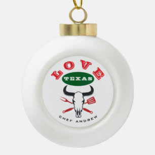 Boule En Céramique BBQ TEXAS Personnalisé, État personnalisé, Chef de
