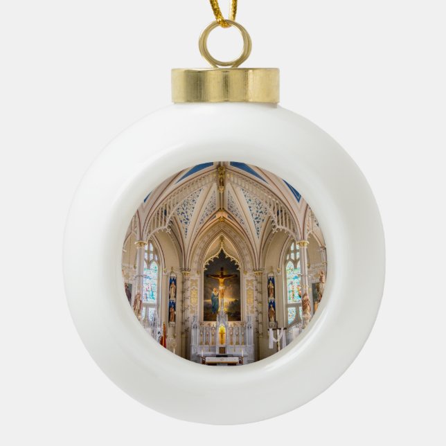 Boule En Céramique Belle Cathédrale   (Devant)