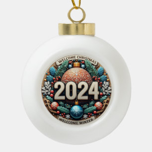 Boule En Céramique Bienvenue hiver 2024