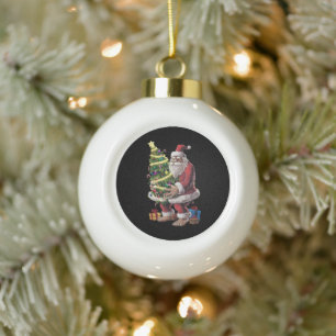 Boule En Céramique Bigfoot Noël Arbre Lumières Noël Sasquatatch Amour