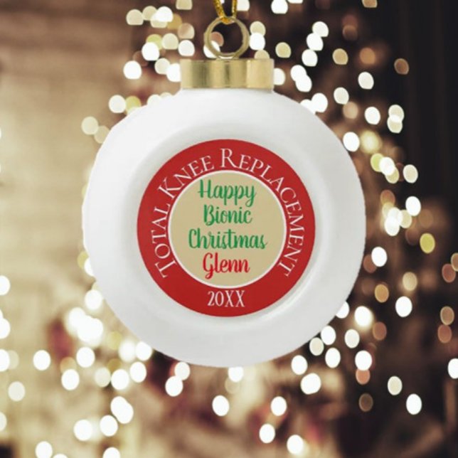 Boule En Céramique Bionique (remplacement du genou)Ornement de Noël (Créateur téléchargé)