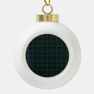 Boule En Céramique Black Watch Tartan Plaid Scottish Plaid Motif
