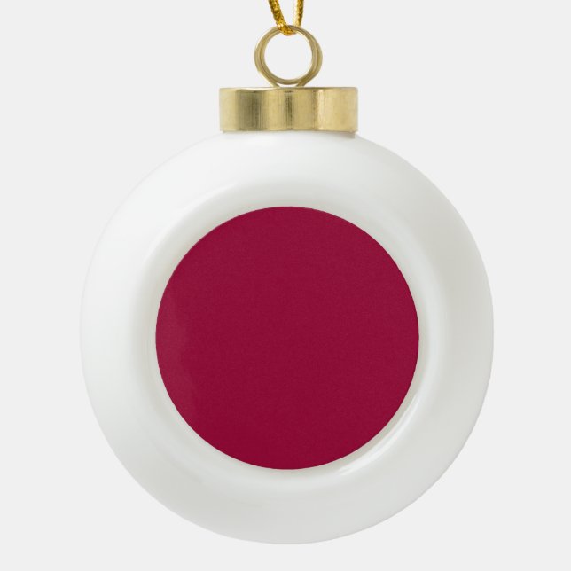 Boule En Céramique Blanc Créez votre propre - Rouge cerisier (Devant)