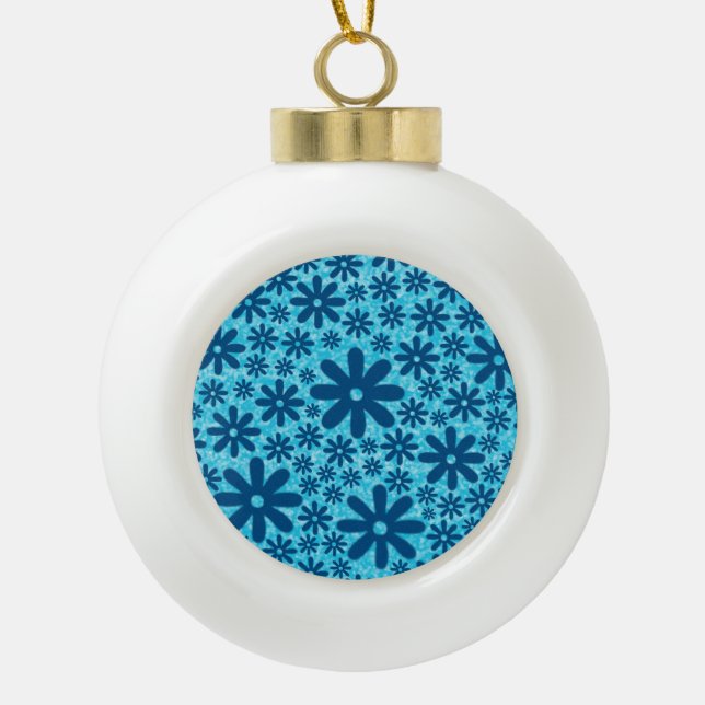 Boule En Céramique Bleu (Devant)