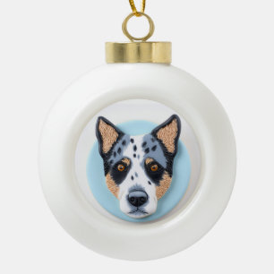 Boule En Céramique Blue Heeler Chien 3D inspiré