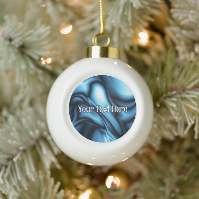 Boule En Céramique Blue Silk wave (Arbre)