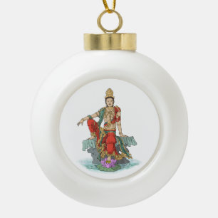 Boule En Céramique Bodhisattva de l'ornement de Noël de la compassion